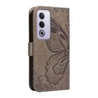 For OPPO K12X 5G Global Swallowtail Butterfly Embossed Leather Phone Case(Grey) - 3