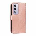For OPPO K12X 5G Global Swallowtail Butterfly Embossed Leather Phone Case(Rose Gold) - 3