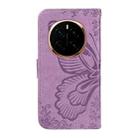 For Honor Magic7 Swallowtail Butterfly Embossed Leather Phone Case(Purple) - 3