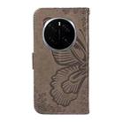 For Honor Magic7 Pro Swallowtail Butterfly Embossed Leather Phone Case(Grey) - 3