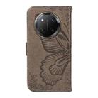 For Honor X9C 5G Global Swallowtail Butterfly Embossed Leather Phone Case(Grey) - 3