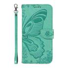 For Honor X8C 4G Global Swallowtail Butterfly Embossed Leather Phone Case(Green) - 2