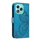 For Honor 400 Lite Swallowtail Butterfly Embossed Leather Phone Case(Blue) - 3