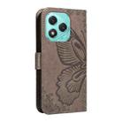 For Honor 400 Lite Swallowtail Butterfly Embossed Leather Phone Case(Grey) - 3