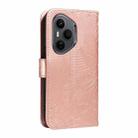 For Honor 400 Pro Global 160.8mm Swallowtail Butterfly Embossed Leather Phone Case(Rose Gold) - 3