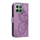 For Honor X6c / X6b / X6a / X5b Swallowtail Butterfly Embossed Leather Phone Case(Purple) - 3