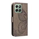 For Honor X6c / X6b / X6a / X5b Swallowtail Butterfly Embossed Leather Phone Case(Grey) - 3
