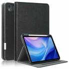 For iPad Air 11 2024 / Pro 11 2022 Front Stand Smart TPU Leather Tablet Case(Black) - 1