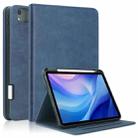 For iPad Air 11 2024 / Pro 11 2022 Front Stand Smart TPU Leather Tablet Case(Dark Blue) - 1