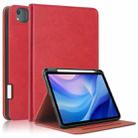 For iPad Air 11 2024 / Pro 11 2022 Front Stand Smart TPU Leather Tablet Case(Red) - 1