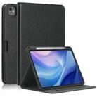 For iPad Pro 11 2024 Front Stand Smart TPU Leather Tablet Case(Black) - 1