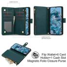 For Google Pixel 8 Pro YM016 Rhombic Zipper Card Wallet Leather Phone Case with Lanyard(Green) - 2