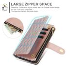 For Google Pixel 8 Pro YM016 Rhombic Zipper Card Wallet Leather Phone Case with Lanyard(Rose Gold) - 3