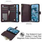 For Google Pixel 8 Pro YM016 Rhombic Zipper Card Wallet Leather Phone Case with Lanyard(Dark Purple) - 2