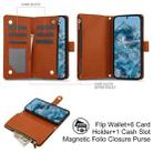 For Google Pixel 8 Pro YM016 Rhombic Zipper Card Wallet Leather Phone Case with Lanyard(Brown) - 2