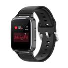 For Xiaomi Haylou Smart Watch LS01 / Smart Watch 2 LS02 Silicone Watch Band, Size: 19mm(Black) - 1