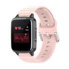 For Xiaomi Haylou Smart Watch LS01 / Smart Watch 2 LS02 Silicone Watch Band, Size: 19mm(Light Pink) - 1