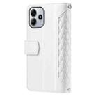 For Xiaomi Redmi Note 14 5G Grid Texture Zipper Leather Phone Case with Lanyard(White) - 3