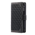 For Redmi Note 14 Pro 4G Grid Texture Zipper Leather Phone Case with Lanyard(Black) - 2