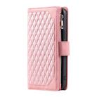 For Redmi Note 14 4G EU 164.84mm Grid Texture Zipper Leather Phone Case with Lanyard(Rose Gold) - 2