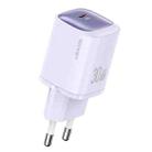 USAMS CC251 30W USB-C / Type-C GaN Fast Charger, EU Plug(Purple) - 1