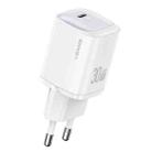 USAMS CC251 30W USB-C / Type-C GaN Fast Charger, EU Plug(White) - 1