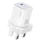 USAMS CC253 30W USB-C / Type-C GaN Fast Charger, UK Plug(White) - 1
