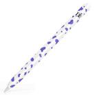 For Apple Pencil 1 Cow Pattern Stylus Silicone Protective Cover(Purple) - 1