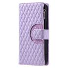 For Motorola Edge 60 Fusion Glitter Lattice Zipper Wallet Leather Phone Case(Purple) - 2