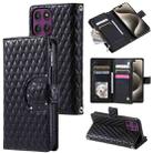 For Motorola Edge 60 Pro Glitter Lattice Zipper Wallet Leather Phone Case(Black) - 1
