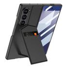 For Samsung Galaxy Z Fold7 5G GKK Integrated Rotor Bracket Recessed Card Bag Phone Case(Black) - 1