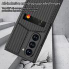 For Samsung Galaxy Z Fold7 5G GKK Integrated Rotor Bracket Recessed Card Bag Phone Case(Brown) - 3