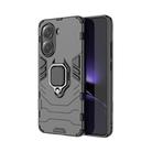For Redmi Turbo 4 5G Magnetic Ring Holder PC + TPU Phone Case(Black) - 1