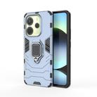 For Redmi Note 14 4G 163.25mm Magnetic Ring Holder PC + TPU Phone Case(Navy Blue) - 1
