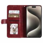 For Xiaomi Redmi 13 4G Simple 6-Card Wallet Leather Phone Case(Wine Red) - 3