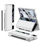 For Samsung Galaxy Z Fold6 GKK Integrated Full Coverage Flip Phone Case with Pen Slot, Not Included Pen(Silver) - 1