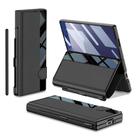 For Samsung Galaxy Z Fold7 5G GKK Integrated Full Coverage Flip Phone Case with Pen Slot, Not Included Pen(Black) - 1