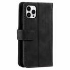 For Xiaomi Redmi 13 4G Nine Card Zipper Bag Leather Phone Case with Lanyard(Black) - 3