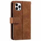 For Xiaomi Redmi 13 4G Nine Card Zipper Bag Leather Phone Case with Lanyard(Brown) - 3