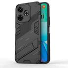 For Xiaomi Redmi 13 4G Punk Armor 2 in 1 PC + TPU Phone Case with Holder(Black) - 1