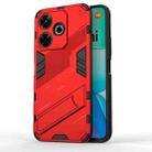 For Xiaomi Redmi 13 4G Punk Armor 2 in 1 PC + TPU Phone Case with Holder(Red) - 1