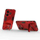 For Xiaomi Redmi 13 4G Punk Armor 2 in 1 PC + TPU Phone Case with Holder(Red) - 3