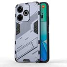 For Xiaomi Redmi 13 4G Punk Armor 2 in 1 PC + TPU Phone Case with Holder(Grey) - 1