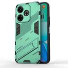 For Xiaomi Redmi 13 4G Punk Armor 2 in 1 PC + TPU Phone Case with Holder(Green) - 1