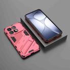 For Redmi K70 Ultra Global Punk Armor 2 in 1 PC + TPU Phone Case with Holder(Light Red) - 2