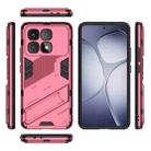 For Redmi K70 Ultra Global Punk Armor 2 in 1 PC + TPU Phone Case with Holder(Light Red) - 3