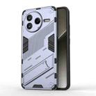 For Redmi K80 Punk Armor 2 in 1 PC + TPU Phone Case with Holder(Grey) - 1