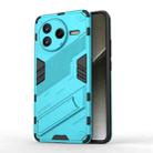 For Redmi K80 Punk Armor 2 in 1 PC + TPU Phone Case with Holder(Blue) - 1