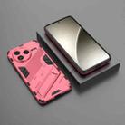 For Redmi K80 Punk Armor 2 in 1 PC + TPU Phone Case with Holder(Light Red) - 2