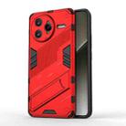 For Redmi K80 Pro Punk Armor 2 in 1 PC + TPU Phone Case with Holder(Red) - 1